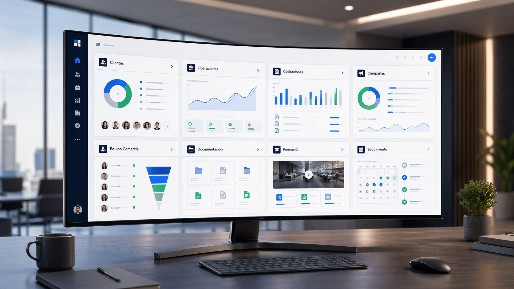 Dashboard de gestión comercial y operativa para la actividad de renting.